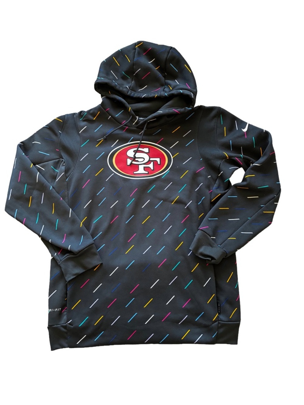 Nike San Francisco 49ers Crucial Catch Hoodie Size Large NFL Sideline